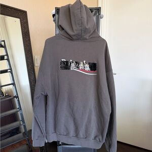 Balenciaga Gray Graphic Hoodie
